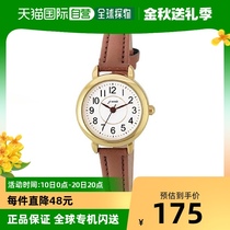 【日本直邮】J AXIS日韩腕表AL1315-BR大表盘设计棕色女士手表