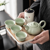 高档功夫茶具旅行装便携式茶杯全套一整套露营桌椅车载茶具茶盘茶