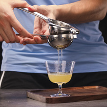 酒吧传奇304不锈钢手动柠檬榨汁器 柠檬夹 压汁器 手动水果榨汁器