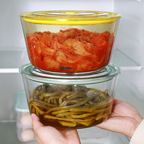 冰箱收纳盒玻璃泡菜盒子密封食品级保鲜盒带盖大号咸菜腌制专用盒