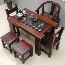 老船木茶桌小型阳台家用茶艺桌茶几桌客厅茶桌椅组合实木功夫茶台
