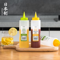 日本进口挤酱瓶沙拉番茄酱挤压瓶家用蜂蜜分装瓶厨房油壶调料瓶罐