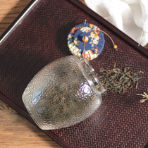 透明玻璃家用茶叶罐锤纹醒茶罐锤目纹 密封半斤干果罐子坛子日式