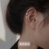 Z小姐 几何耳骨钉女纯银耳骨耳钉2022年新款潮女小众设计感耳骨环