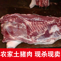 土猪肉新鲜现杀生鲜猪肉农家散养黑猪肉五花肉排骨腿肉500克