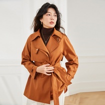 春装女2024年新款女韩版设计感不对称宽松休闲气质中长款风衣外套