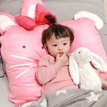 韩国Milo&Gabby儿童超大枕头婴儿宝宝卡通3D立体抱枕加长四季枕套