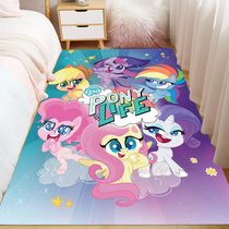 小马宝莉地毯儿童房间卧室床边卡通爬行垫可爱公主房粉色拍照紫色