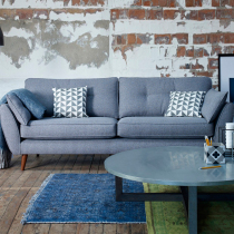 设计师款北欧美式样板房三人布艺沙发 现代简约小户型单双位组合