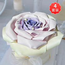 翻糖玫瑰花束巧克力蛋糕装饰半成品结婚订婚女神520情人节插件