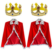 万圣节披风儿童成人国王王子造型装扮表演服圣诞披风红色斗篷披肩