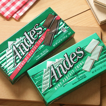 Andes安迪士薄荷巧克力夹心单双层软糖果盒装美国原装进口零食