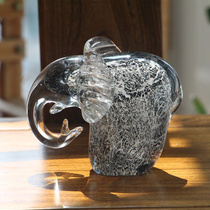 北欧风格玻璃大象手工琉璃艺术品家居装饰动物摆件创意吉象小礼物