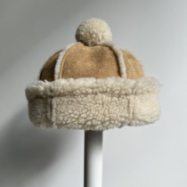 秋冬可爱毛球雷锋帽麂皮绒地主帽子女百搭羊羔毛加绒保暖瓜皮帽