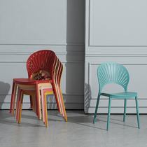 北欧餐椅简约塑料椅子休闲椅户外椅成人餐椅贝壳椅靠背椅网红椅子