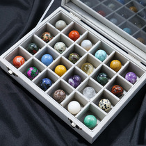 24种水晶球矿标套盒摆件原石手工打磨水晶玉石玛瑙儿童科普礼物