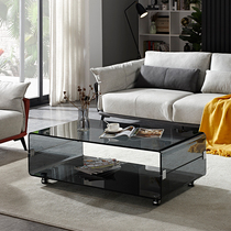 小茶几简约客厅迷你现代户型长方形玻璃桌子创意功夫茶桌移动茶桌