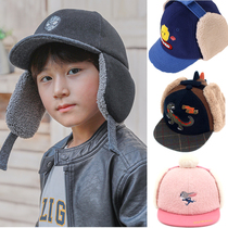 韩国进口winghouse儿童帽子 男童冬款加绒护耳帽棒球帽遮耳保暖帽