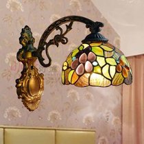 欧式复古壁灯古典餐客厅背景墙阳台走廊浴室镜前铁艺玻璃拉绳壁灯