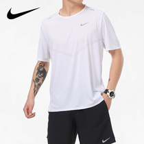 NIKE耐克短袖男装2024夏季新款运动服圆领休闲白色T恤CZ9185-100