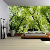 北欧美ins树木森林风景背景墙装饰挂布软装客厅墙壁拍照布艺挂画