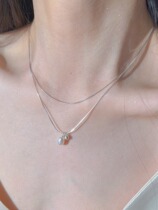 s925纯银简约双层叠戴珍珠项链轻奢小众高级感气质锁骨链女友礼物