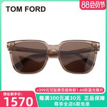 TomFord 汤姆福特墨镜时尚透明板材方框男大脸黑色太阳眼镜TF891K