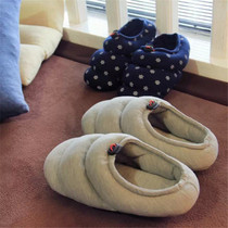 日本软绵绵胖乎乎柔软保暖半包跟面包鞋男女情侣款室内拖鞋家居鞋