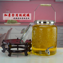 油罐 厨房 家用大容量10斤储油壶大号花生油桶食用油桶玻璃装油瓶