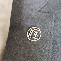 胸针定制纯银名字领针夏季高档潮男女西服装企业徽章订做别针logo
