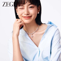 ZEGL碎银几两法式人造珍珠项链2024新款女生叠戴轻奢高级感锁骨链