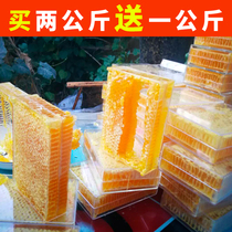 新疆伊犁黑蜂纯天然蜂巢蜜老蜂巢蜜蜂窝蜂蜜500g买二送一包邮