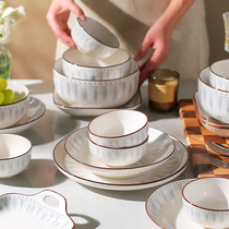 川岛屋北欧陶瓷盘子菜盘家用2022新款碟子餐盘高级感餐具碗碟套装