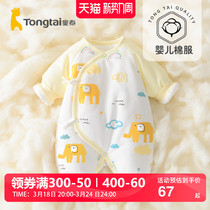 童泰新生婴儿儿衣服纯棉初生婴儿加厚保暖连体衣婴儿和尚服春秋季