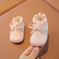 一岁女宝宝鞋子秋冬款婴儿学步鞋软底冬季公主鞋保暖婴幼儿鞋加绒