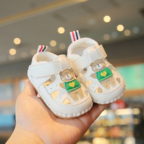 夏季一岁男宝宝凉鞋卡通软底学步鞋0-6-12个月婴儿鞋子包头婴幼儿