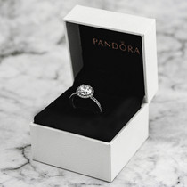 Pandora潘多拉官网鸽子蛋锆石戒指钻戒女196250CZ生日情人节礼物