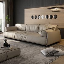 意式极简真皮沙发北欧后现代简约意大利头层牛皮轻奢风格客厅沙发