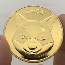 现货 柴犬实物纪念章镀银硬币SHIBA浮雕硬币工艺狗狗币纪念币