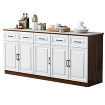 实木餐边柜现代简约小户型置物柜多功能组合一体储物高箱靠墙柜子