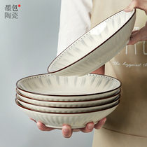日式盘子菜盘家用陶瓷碗碟2022新款网红餐具高级感餐盘菜碟子深盘