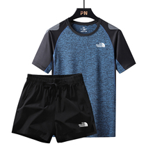 速干运动套装男女同款夏季宽松短裤短袖T恤健身跑步运动服两件套