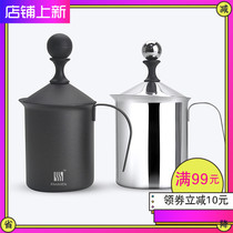 打奶泡器杯机壶家用拉花小型手持咖啡花式双层不锈钢加厚手动工具