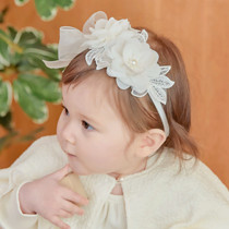 韩版婴儿护囟门发带女宝宝珍珠公主头花婴幼儿头饰女童女婴0-1岁2