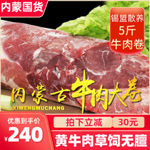 内蒙古新鲜牛肉卷5斤炖肉火锅黄牛肉肥牛卷新鲜牛肉火锅食材肥牛