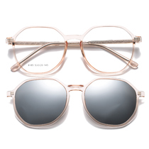 两用磁吸套镜女复古透明大框眼镜板材墨镜夹片开车近视偏光太阳镜