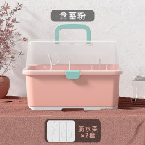 适用奶瓶收纳柜婴儿辅食工具收纳箱防尘收纳箱宝宝碗筷餐具收纳盒