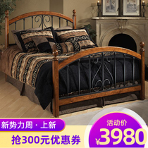 北美黑胡桃木实木床美式实木床双人床1.5m1.8m纯原木结婚床主卧床