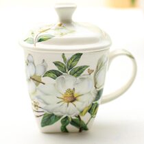 杯子陶瓷创意马克杯带盖骨瓷牛奶杯咖啡杯大容量水杯可爱早餐杯