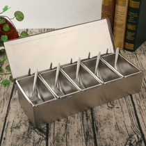 304不锈钢调料盒多格一体调味盒商用佐料盒家用厨房配料盒调料罐